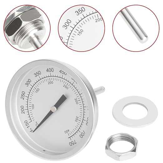 74402 Smoker Temperature Gauge for Pit Boss PB700FB PB700D PB820FB PB820D Wood Pellet Grills, BBQ Thermometer Accessories for Pit Boss Classic 700 & 820 & 1000 Series, White