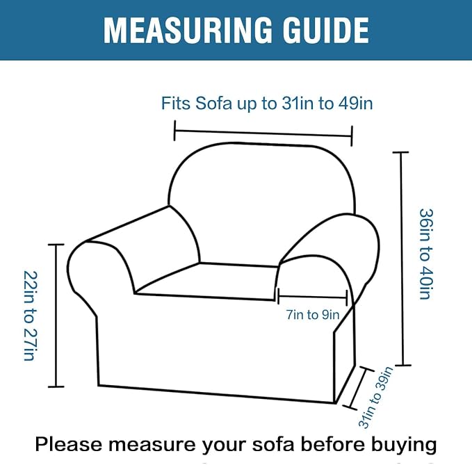 H.VERSAILTEX Stretch Velvet Armchair Cover Couch Covers 1 Cushion Chair Slipcover for Living Room Furniture Cover Crafted from Thick Comfy Rich Velour (Chair 31"-49", Burnt Brick)