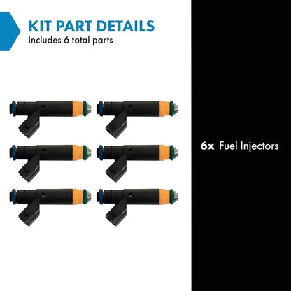 TRQ Fuel Injector Set | For 2003 Ford E-150 E-150 Club Wagon 1999-2002 Econoline Econoline Club Wagon E-250 E-250 1999-2003 F-150 2004 F-150 Heritage