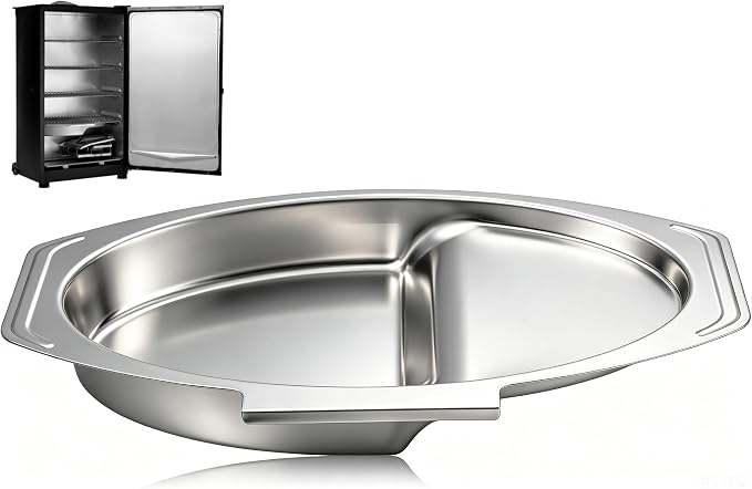 Large Water Bowl for Masterbuilt 40-inch Digital Electric Vertical BBQ Smoker MB20071619, MB20071719, MB20071819, MB20072618, Water Pan Replacement Part for Masterbuilt Original Model 9007180374