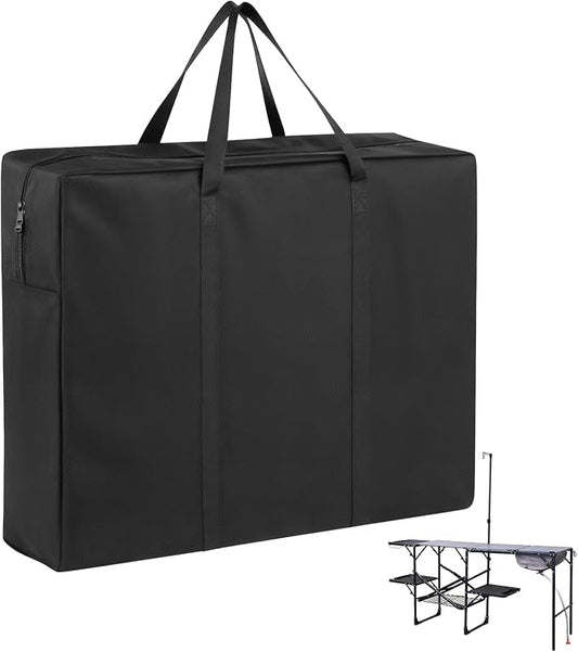 Folding Camping Kitchen Table Storage Bag for GCI-600D Table Bag | 600D Waterproof Cook Station Carry Bag for Folding Picnic/Camp Tables with Durable Zipper, 35 L x 6" W x 22" H
