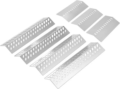 47628 87048 Heat Plates Flame Tamer 4 Burner Grill Replacement Parts for Bull 26038 26039 47629 69008 Bull Angus, Cal Flame G Series G3 G4 P4 Lion Premium L60000 L75000 Stainless Steel Heat Shield