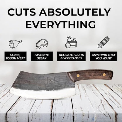 COOLINA Chef's Duo Professional Kitchen Knife Set – Hand-Forged Tungsten XL & Altomino Chef's Knives, High Carbon Steel, Perfect for Precision Chopping, Slicing, and Dicing