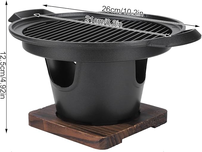 Haofy Portable Korean Barbecue Grill, Non Stick Barbecue Grill Charcoal Outdoor for Camping Picnic