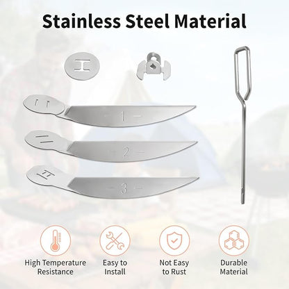22.5-Inch One-Touch Cleaning System Kit – Stainless Steel Ash Removal Tool, Compatible with We BER 7444 Grill Parts