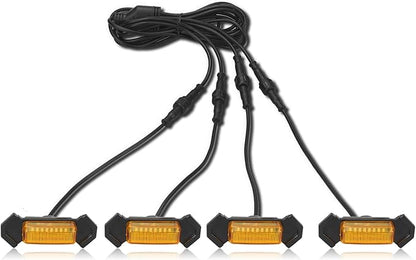 4pcs Grill Lights Amber LED Compatible with 2016-2023 Toyota Tacoma Grille