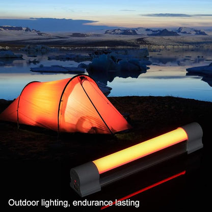 Portable Rechargeable LED Camping Light, Emergency LED Lamp with Stepless Dimming and Magnetic Base, Compact Hanging Light for Outdoor Hiking, BBQ, Power Outages