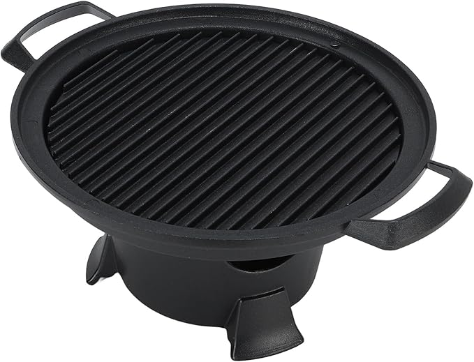 Cast Iron Hibachi Nonstick Die Cast Aluminum Japanese Tabletop Portable Charcoal Grill, Easy to Carry and Assemble, Japanese BBQ Grill Stove for Home Picnic, Camping