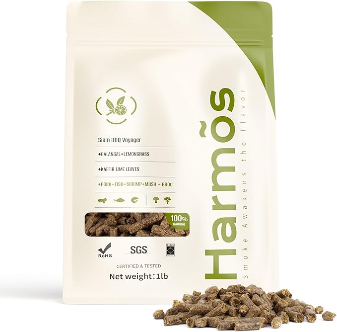 Harmos 4 Wood Pellets: Premium Hardwood pellets for SEA Tropical BBQ/Smokers, 2 Sealed Packs