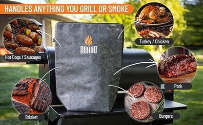 Asado BBQ Blanket - 23" Insulated Meat Resting Bag for Moisture Retention and Perfect BBQ | Heavy Duty, XL Barbecue Bag w/Wide Mouth Design Handles any Brisket, Pork, Steak | Great for Tailgating
