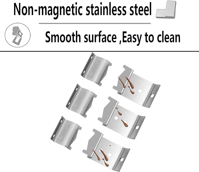 Kalomo Grill Heat Plates Shield Flame Shield Brackets, Burner Hanger Brackets BBQ Gas Grill Replacement Parts Accessories with Screws for Chargriller 5050 Duo, 3001, 3008, 5050, 5072, 5650
