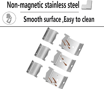 Kalomo Grill Heat Plates Shield Flame Shield Brackets, Burner Hanger Brackets BBQ Gas Grill Replacement Parts Accessories with Screws for Chargriller 5050 Duo, 3001, 3008, 5050, 5072, 5650