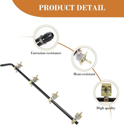 36 Inch Griddle Burner Control Valve with Gas Rail for Blackstone 4-Burner Flat Top Griddle 1554 1565 1836 1866 1560, Gas Valve Replacement Parts for Blackstone 36 Inch