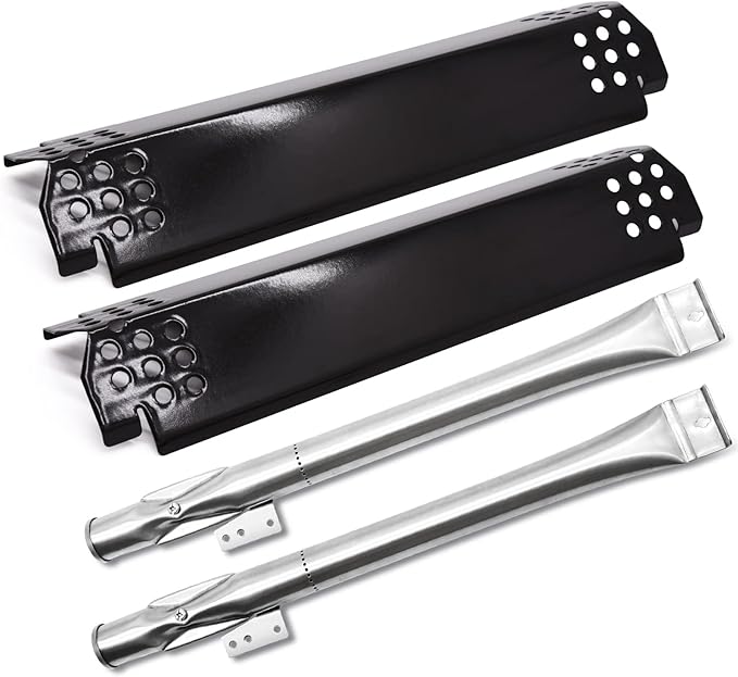 Hiorucet Grill Replacement Parts for Nexgrill 2 Burner 720-0864, 720-0864M Grill Models. Grill Heat Plates and Burners Replacement for Nexgrill 720-0864R, 720-0830H.