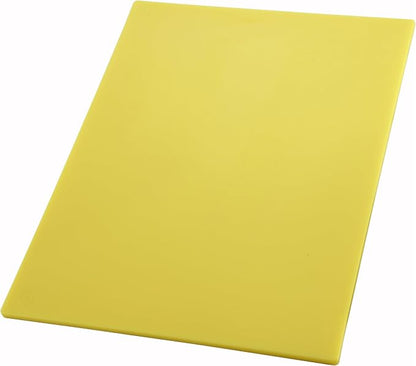 Winco 15" x 20" Yellow Heavy-Duty Plastic Cutting Board (Set of 6) | Dishwasher safe, Stain resistant, Minimizes dulling, HACCP approved, Great for Charcuterie, Appetizers and Buffet Displays
