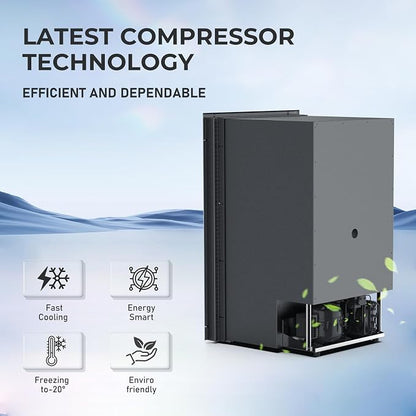 2.3 Cu.Ft Portable Refrigerator with True Freezer -4°F | 12V/24V DC & 110V AC, APP Control, Energy Star Certified, Compact Refrigerator for RV, Camper, Truck, Boat, Apartment
