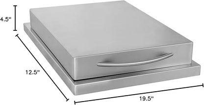 Blaze Grills BLZ-SB1-LP 12,000 BTU Drop In Stainless Steel Conventional Propane Gas Single Side Burner Cooking Accessory with Closing Shield Cover