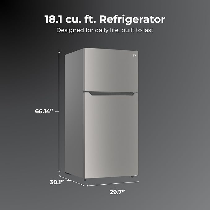 Kenmore 18.1 cu. ft. 30" Wide Top Mount Refrigerator - FPR Metallic Steel
