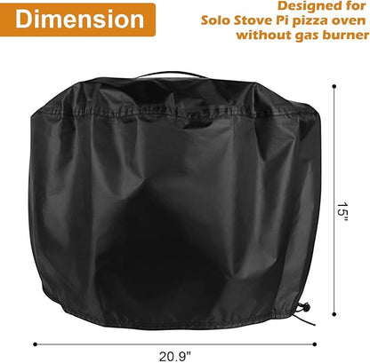 21 Inch Pizza Oven Cover for Solo Stove Pi Pizza Oven Without Gas Burner | 21x21x15,Waterproof Dustproof Heavy Duty Oxford Fabric,for Solo Stove Pi Prime Pizza Gas Propane Oven Outdoor