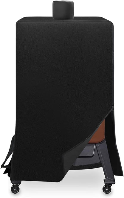 Vertical Smoker Cover For Pit Boss Pellet Smoker 4/5/7 Series,Pro Series 4 Grill Cover Compatible With PBV4PS1,PBV5PW1,PBV4PS2, PBV5P1,73550,73040,73752,PB10739,Weather-Resistant Zipper Design (Black)