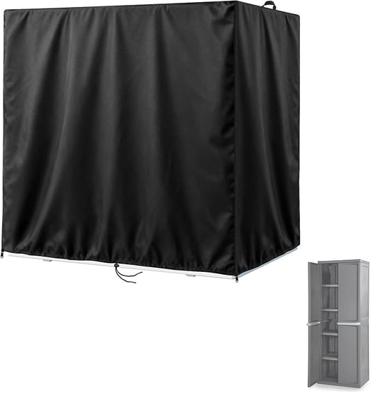 Kasla Outdoor Storage Cabinet Cover, 26"L×19"W×70"H | Heavy-Duty and Waterproof, Fits Storage Shelf, Storage Shed, Deck Box for Kitchen Patio Garden Organization and Storage