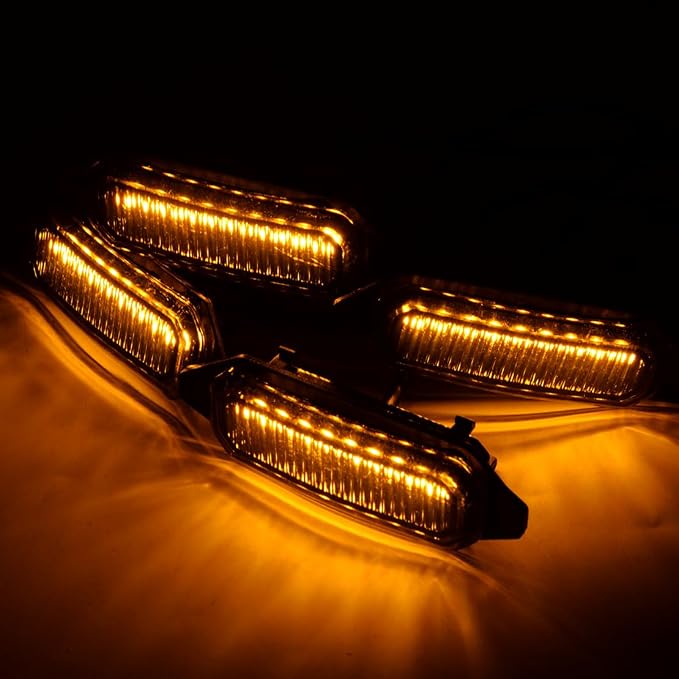 12V Smoke Black Lens Yellow LED Car Front Bumper Grille Grill Light Lamp Kit Fit for Toyota for RAV4 2022 2021 2020 2019 practical