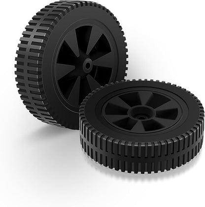 G437-0037-W1 Grill Wheels Replacement Parts for Charbroil Wheels Gas2coal 463344015 463436215 463347017 463343015 463376017 463432215 Kenmore 415.16123801 Plastic Black 7 Inch BBQ Wheel 2PCS