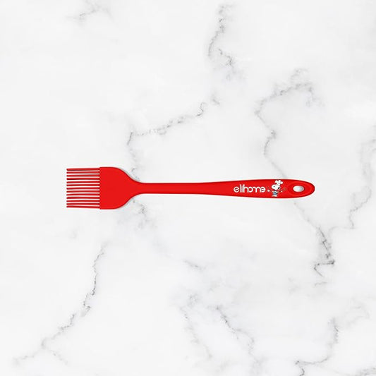Elihome × Peanuts Silicone Basting Brush (8.75”) – Heat Resistant to 600°F, Food-Grade Platinum Silicone, Seamless 1-Piece Design, Non-Stick Safe, Dishwasher Safe, Red