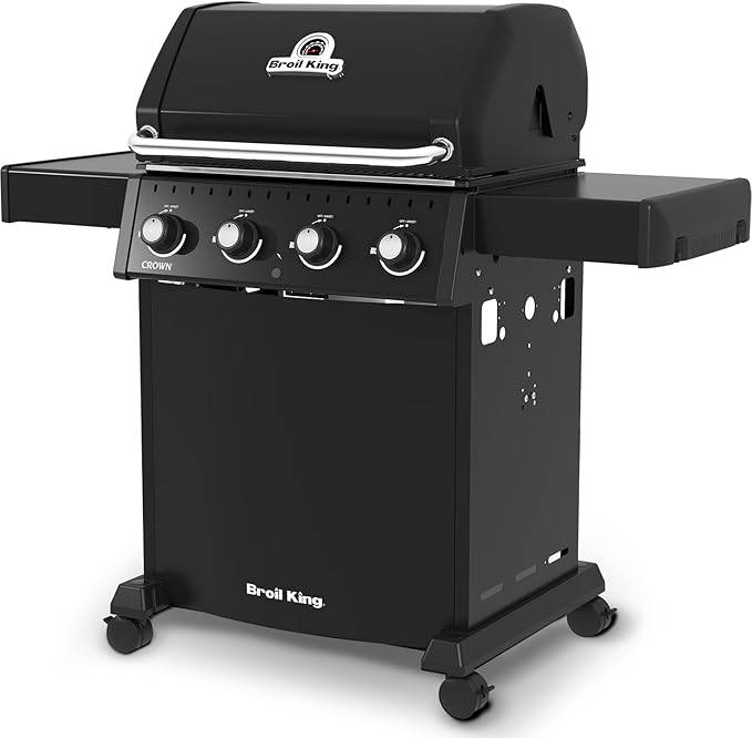 Broil King, 865057, Crown 410, Natural Gas (NG), 4-Burner, Black-410