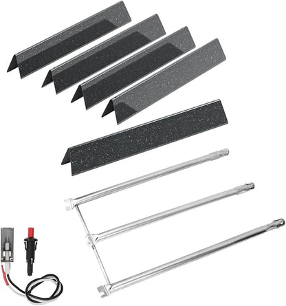 SafBbcue Grill Parts Kits for Weber Spirit 300 700 900 Genesis Silver/Gold B/C Gas Grills,7536 Flavorizer Bars&65945 Burner Tube& 7508 Igniter for Weber Spirit Genesis E310 with Side Mounted Control