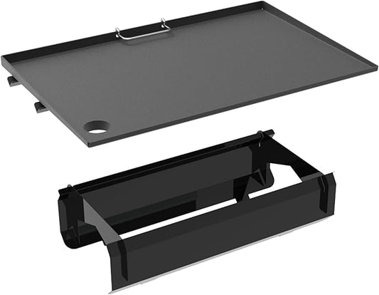 Masterbuilt® Gravity Series 1050 Digtal Charcoal Grill and Smoker Pre-Seasoned Steel Flat-Top Griddle Accessory Insert with 435 Cooking Square Inches in Black, Model MB20181622