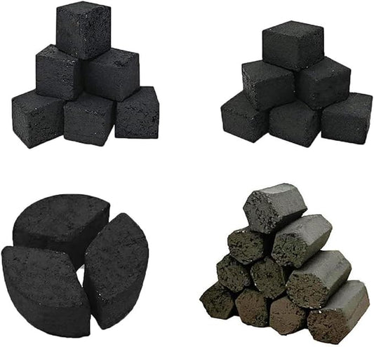 WYNN Premium Hookah Coconut Charcoal-Hexagonal,Crescent,Cube,and Flat Shapes, 1 Kg Pack, Long Lasting, Low Ash-No Headache-No Odor-All Natural (Hexagon)