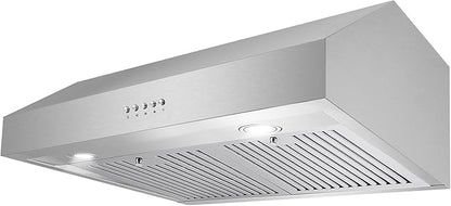 COSMO UC30 29.5 in. Ducted Under Cabinet Range Hood, Kitchen Over Stove Vent, 3-Speed Fan, Permanent Filters, LED Lights in Stainless Steel, 30 inch