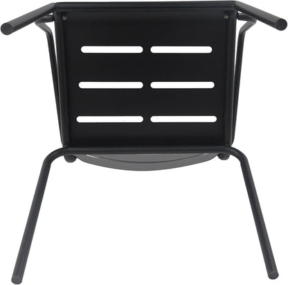 Christopher Knight Home Jodi Outdoor Bistro Set, 3-Piece Bistro Table and Chairs Set of 2, Patio Furniture Set with Iron Frame, Patio Conversation Set for Poolside/Garden Cafeteria, Matte Black