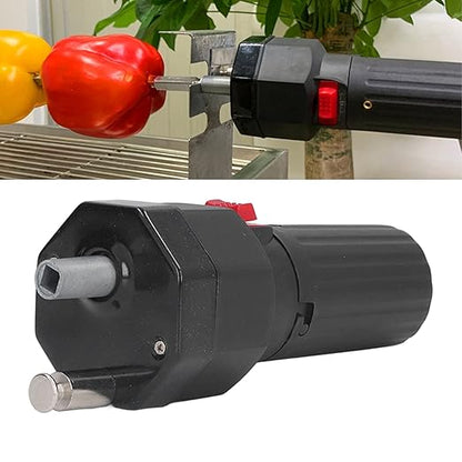 Rotisserie Motor, 6.3x2.4x2.4in 1.5V Portable Safety Insulation Low Noise Universal Grill Rotisserie Kit, Durable Cordless Rotisserie Motor for Pig Rotisserie Lamb Outdoor Party Campfire Barbecue