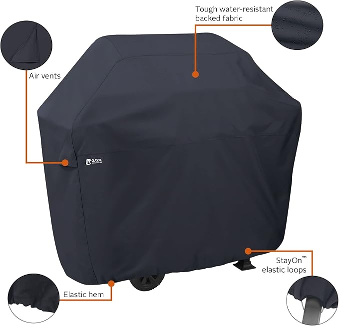 Classic Accessories Water-Resistant 74 Inch BBQ Grill Cover