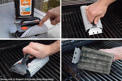 Proud Grill Q-Swiper Easy-Clean Moist, Tough BBQ Grill Cleaning Wipes, 40ct | Bristle-Free BBQ Cleaner, Heavy-Duty Thick Degreaser Wipes, Grease & Grime Remover for Outdoor Barbecue Grills, Disposable
