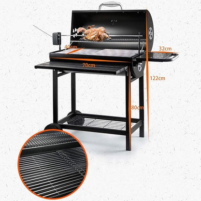 Portable Charcoal Grill Thick Stainless Steel Outdoor Barbecue Grill, Camping BBQ Grills with Stable Durable Stretchable Dining Rack,A-1