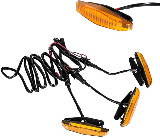3pcs Amber Lens Amber LED Grille Lights Compatible with 2014-2019 4Runner TRD Pro Grille SR5 TRD off-road Limited TRO Pro