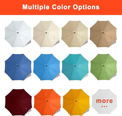 MASTERCANOPY Patio Umbrella 9 ft Replacement Canopy for 8 Ribs-Yellow Lemon Canopy Only