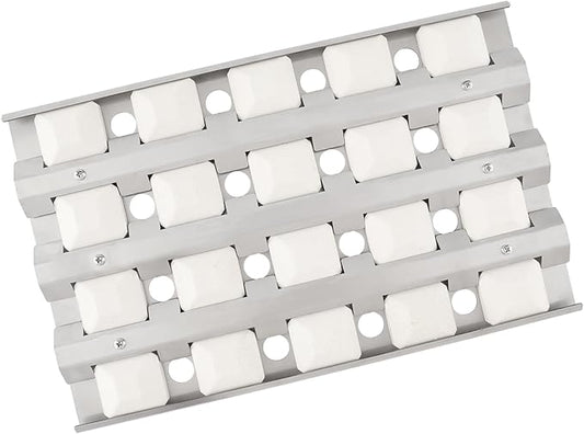 S23218-32Y Briquette Tray for Delta Heat 32 Inch Grill Replacement Parts for Delta Heat DHBQ32 DHBQ32G DHBQ32R/S DHBQ32R DHBQ32RS Ceramic Briquettes Tray with 20 Ceramic Briquettes