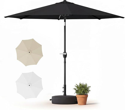 Greesum 9FT Outdoor Patio Umbrella, Table Umbrella for Yard, Market, Heavy-Duty Waterproof Pool Umbrella with 8 Sturdy Ribs, UV Protection for Beach, Deck, Garden, Backyard