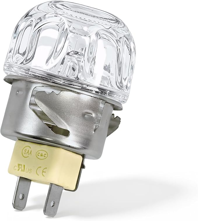 J&V BEDEBUR G9 High Temperature Resistance 500 Degrees 120V 25W Oven Lamp, Round Glass Cover Resistant to High Temperature, G9 Halogen Bulb, Ceramic Holder, Cut-Out 35.5mm Diameter (12V 40W)