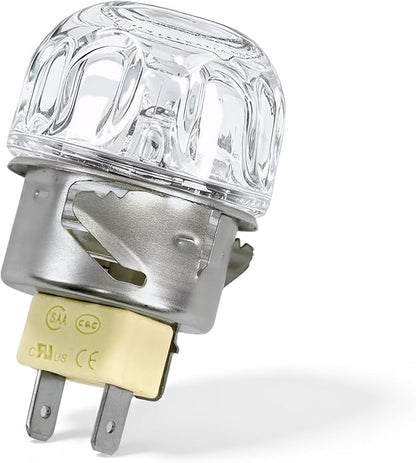 J&V BEDEBUR G9 High Temperature Resistance 500 Degrees 120V 25W Oven Lamp, Round Glass Cover Resistant to High Temperature, G9 Halogen Bulb, Ceramic Holder, Cut-Out 35.5mm Diameter (12V 40W)