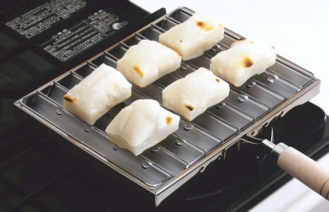 Shimomura Kihan 26694 Grilled Grill, Made in Japan, For Gas Stoves, Long Fire, Charcoal Grill, Fish, Vegetables, Mochi, Roasted Eggplant