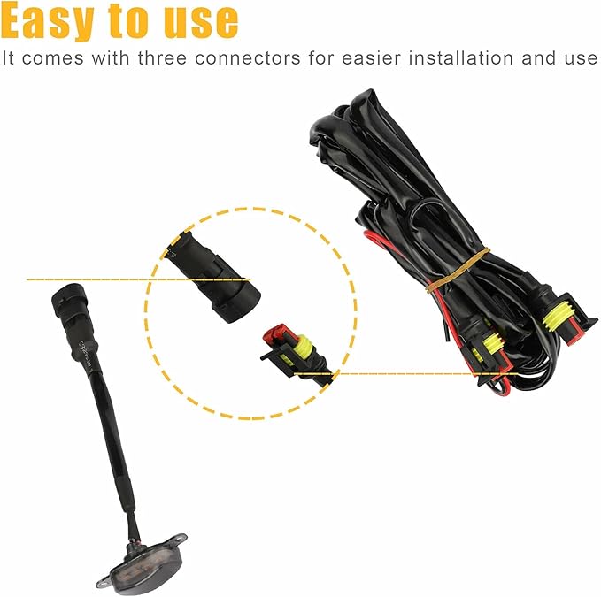 3X Smoked Lens Amber LED Front Grille Running Lights Lamps for