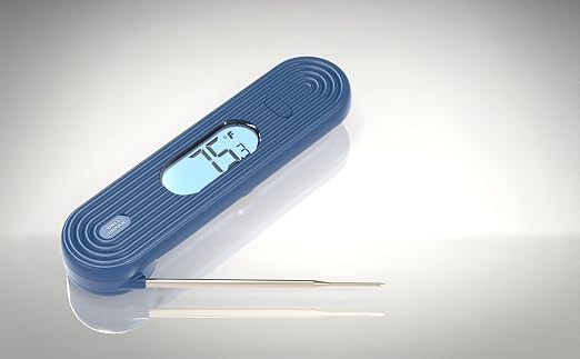 ONLY HUMAN HDP-01 Digital Instant Read Meat Thermometer, High Accuracy Food Cooking Thermometer with Ultra Bright Backlight Display (Midnight Blue)