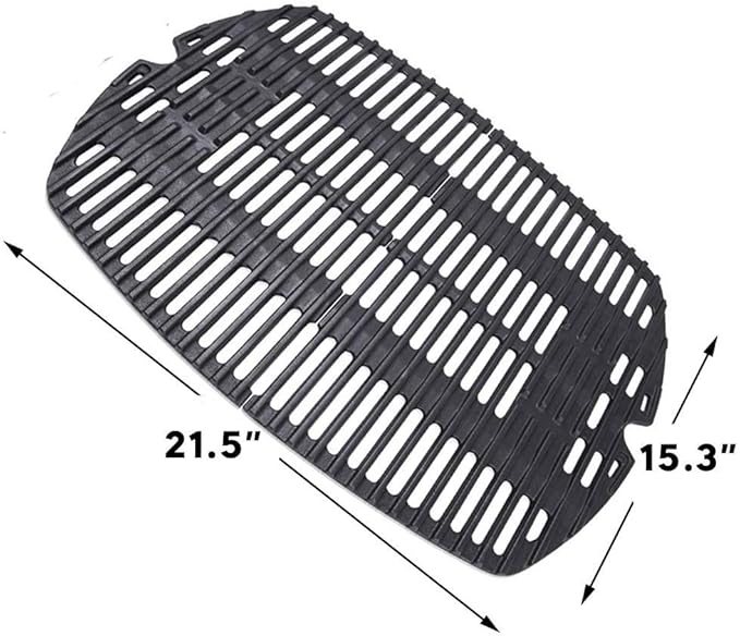 Uniflasy 7645 Cast Iron Cooking Grates for Weber Q200, Q220, Q2000, Q2400 Series Gas Grills, for Weber 396000, 396001 Grill Parts Grill Grates Replacement for Weber 7645 65811 69935, 2 Pack