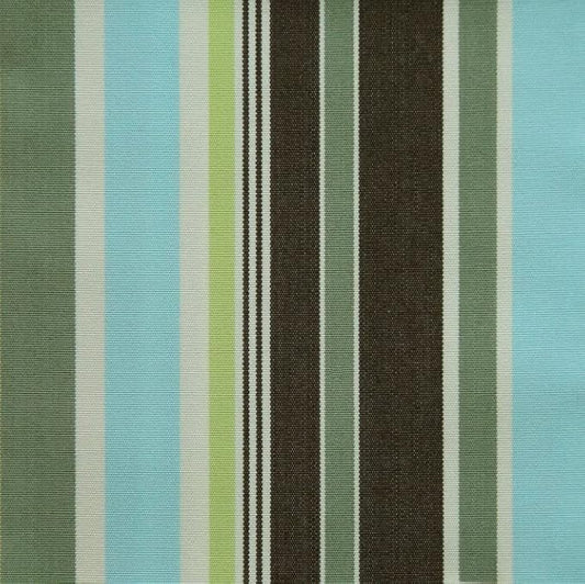 Indoor Outdoor High Back Dining Chair Cushions Replacement Patio Seat Cushion Fade Resistance, Set of 2, Green/Coffee/Blue Stripe