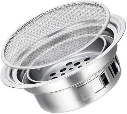 Totority Stainless Steel Korean Barbecue Oven Portable Grill Charcoal Grill Stove Outdoor Mini Bbq Stove